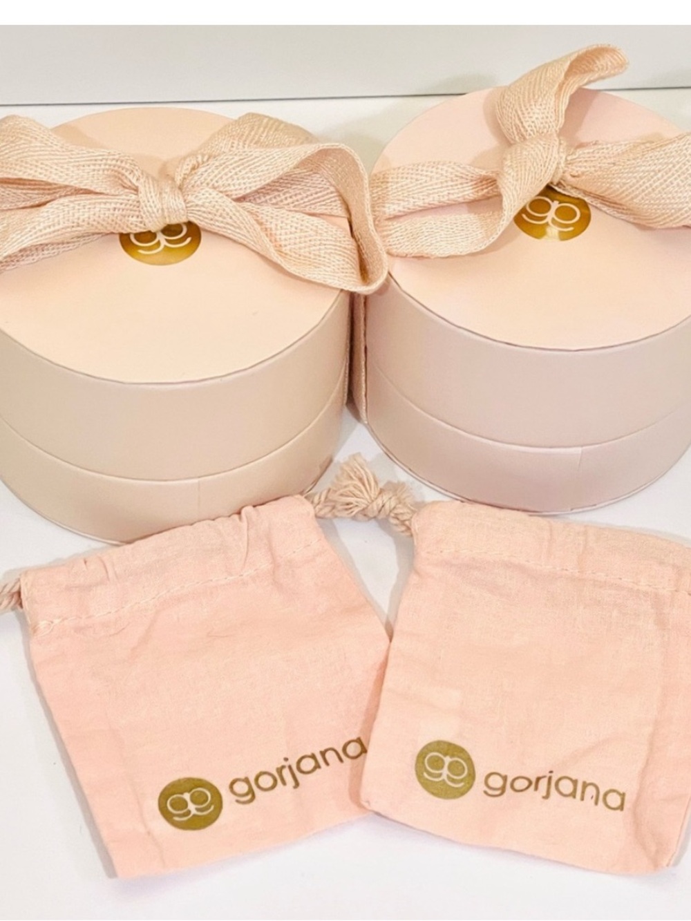 2 Gorjana Jewelry Boxes with Drawstring Pouches NIB